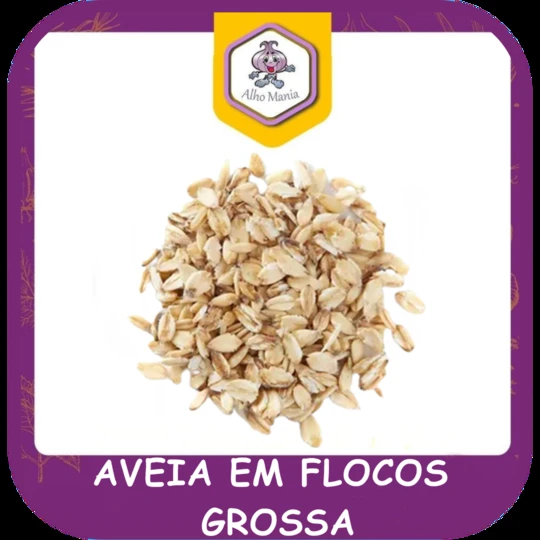 Aveia em flocos — foto do cardápio Alho Mania