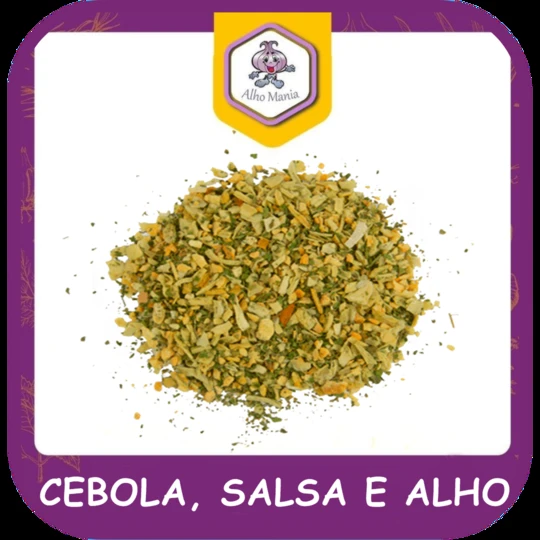 Cebola, salsa e alho — foto do cardápio Alho Mania