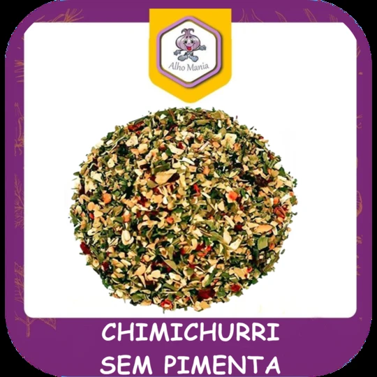 Chimichurri sem pimenta — foto do cardápio Alho Mania
