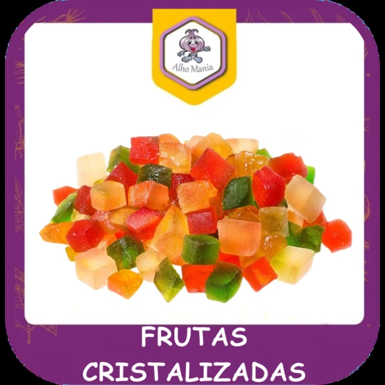 Frutas cristalizadas — foto do cardápio Alho Mania