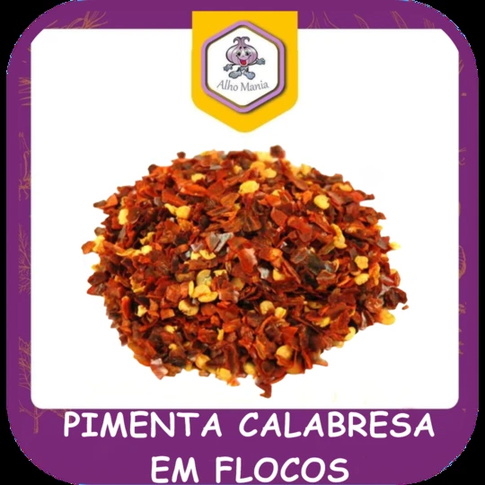 Pimenta calabresa flocos — foto do cardápio Alho Mania
