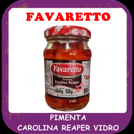 Pimenta carolina reaper vidro — foto do cardápio Alho Mania