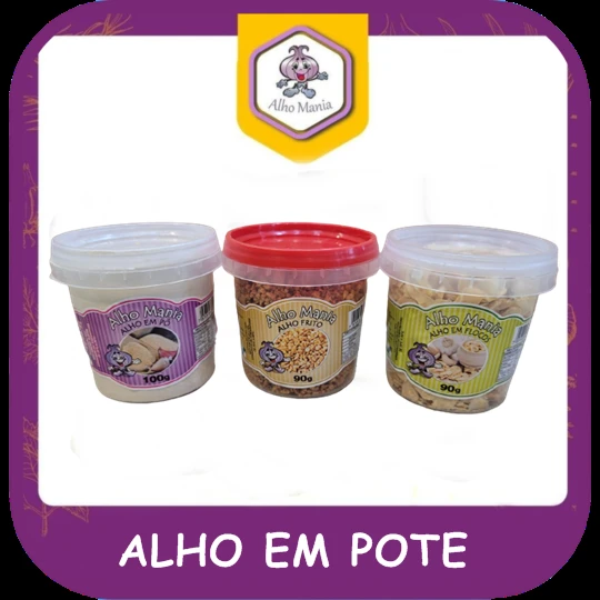 Alho em pote — foto do cardápio Alho Mania